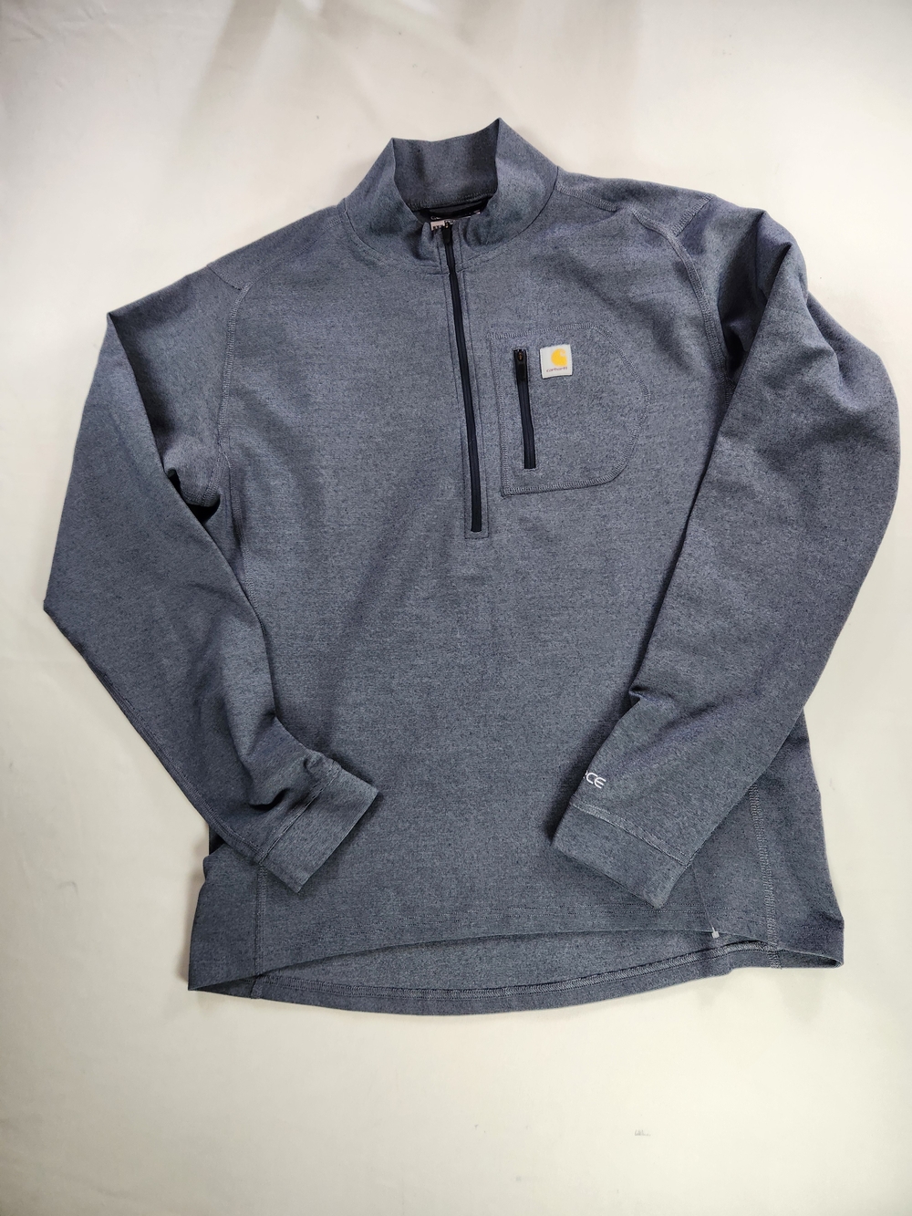 Carhartt Men’s Heather Gray Quarter-Zip Work Pullover